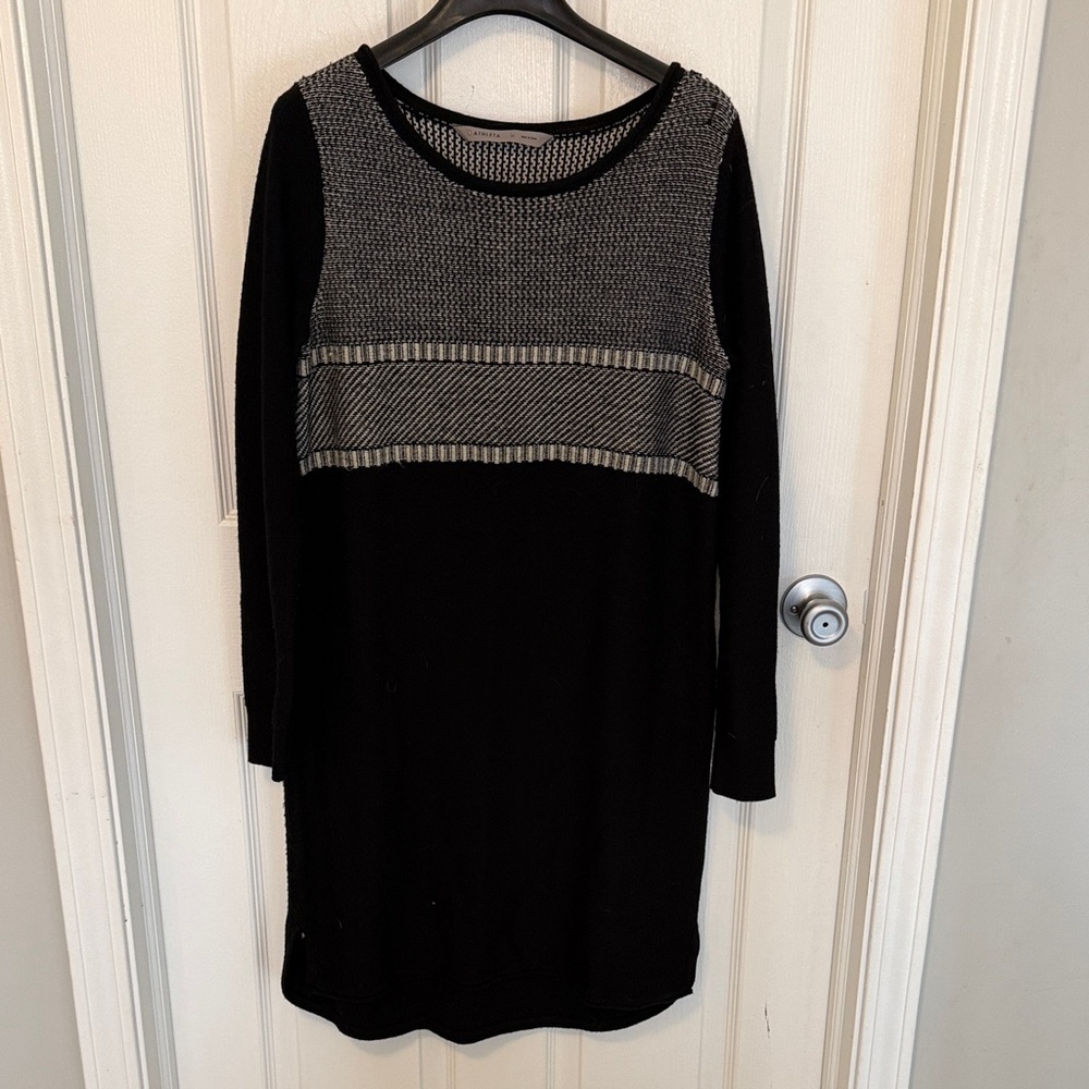 Athleta Black and Gray sweater Dress